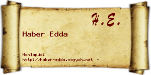 Haber Edda névjegykártya